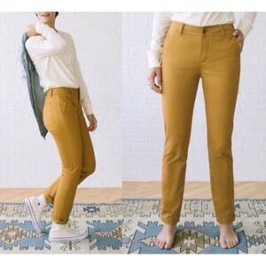 Tradlands Women's Transit Chino Pant‎ Brown Straight Leg Size 6 Stretch Casual